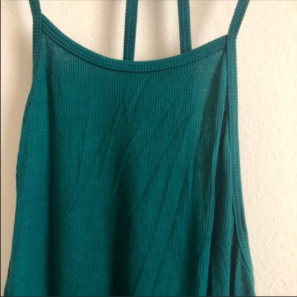 Green Ribbed Tank - Picture 2 of 7